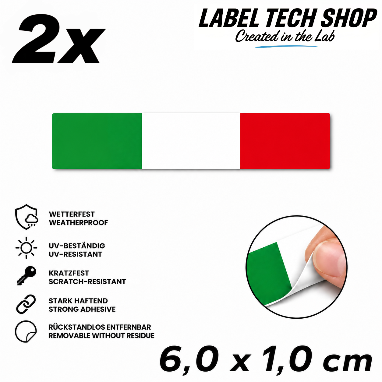 🇮🇹 Italy Sticker Italian Sticker Adesivo Italiano Italian Flag Motorcycle Car Helmet 6.0x1.0cm NR.036
