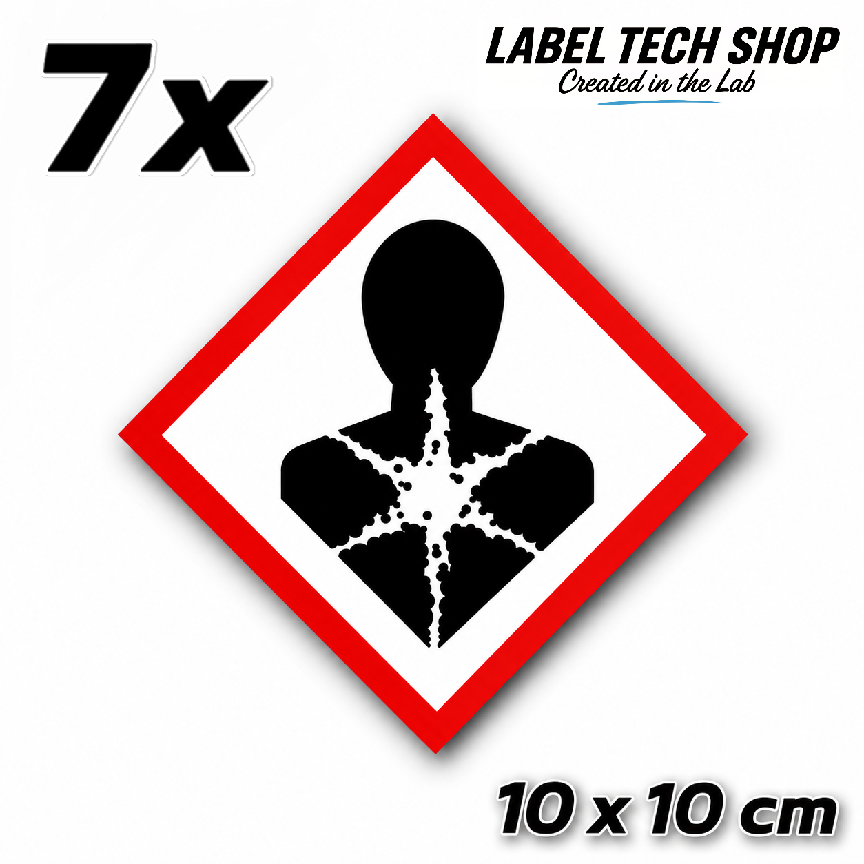 GHS08 Health Hazard Sticker Hazardous Material Label according to CLP / GHS Occupational Safety