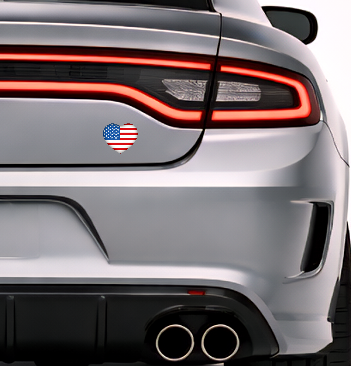America Amerika Herz Aufkleber Sticker – USA Flag Heart Sticker – Auto Laptop Helm Geschenk – 5,0 × 4,5 cm (057)