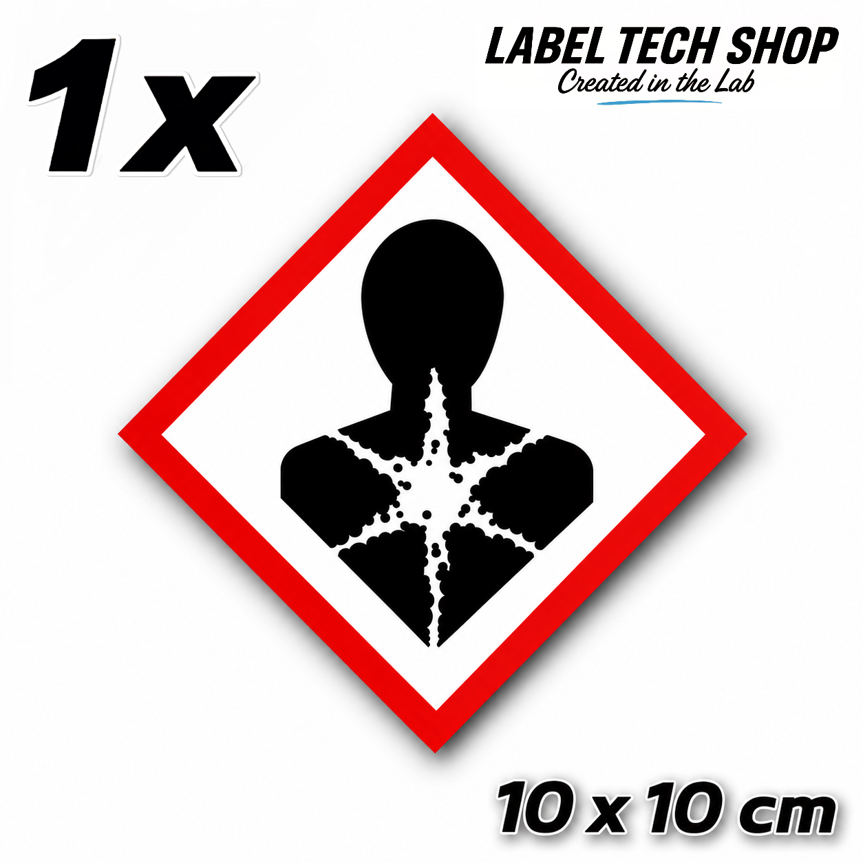 GHS08 Health Hazard Sticker Hazardous Material Label according to CLP / GHS Occupational Safety
