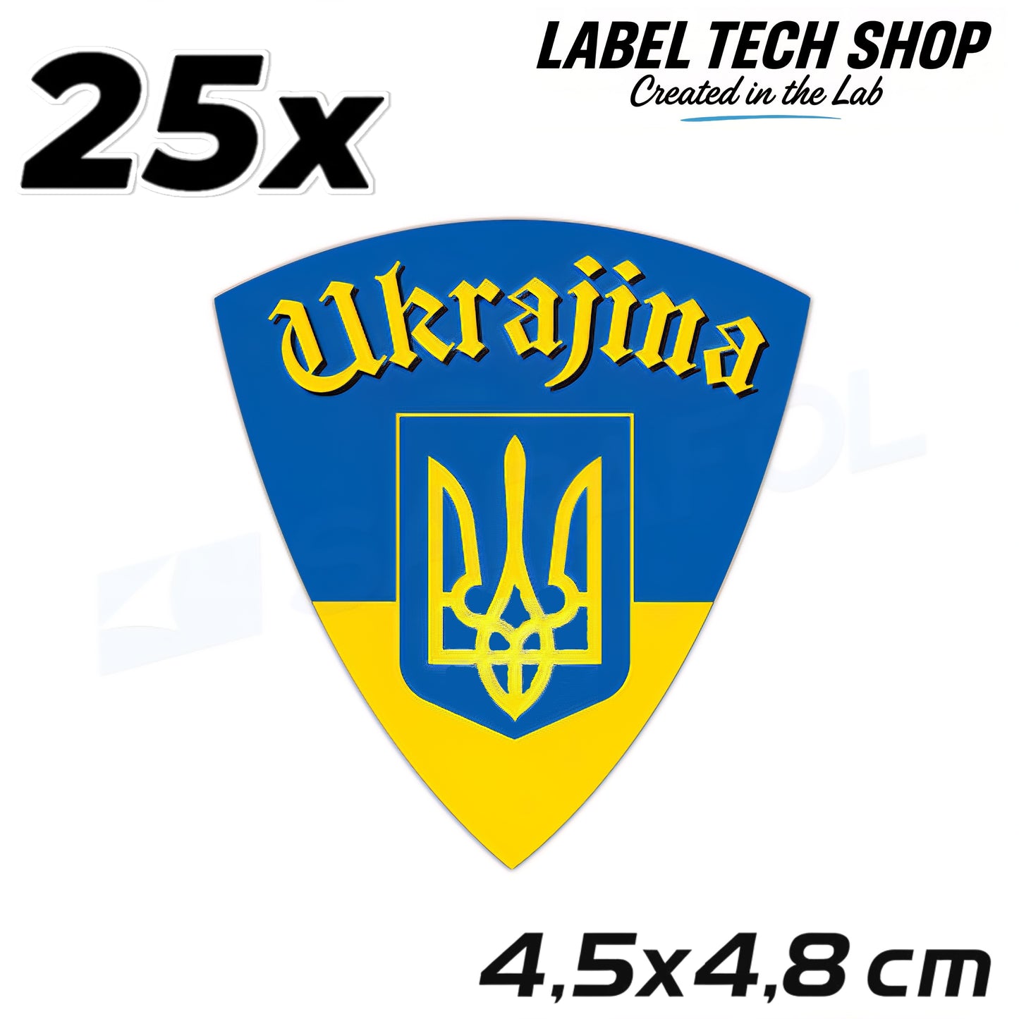 25x Ukraine Aufkleber 🇺🇦Ukraine Ukraijna Naklejka Sticker Flagge 4,5x4,8cm 012