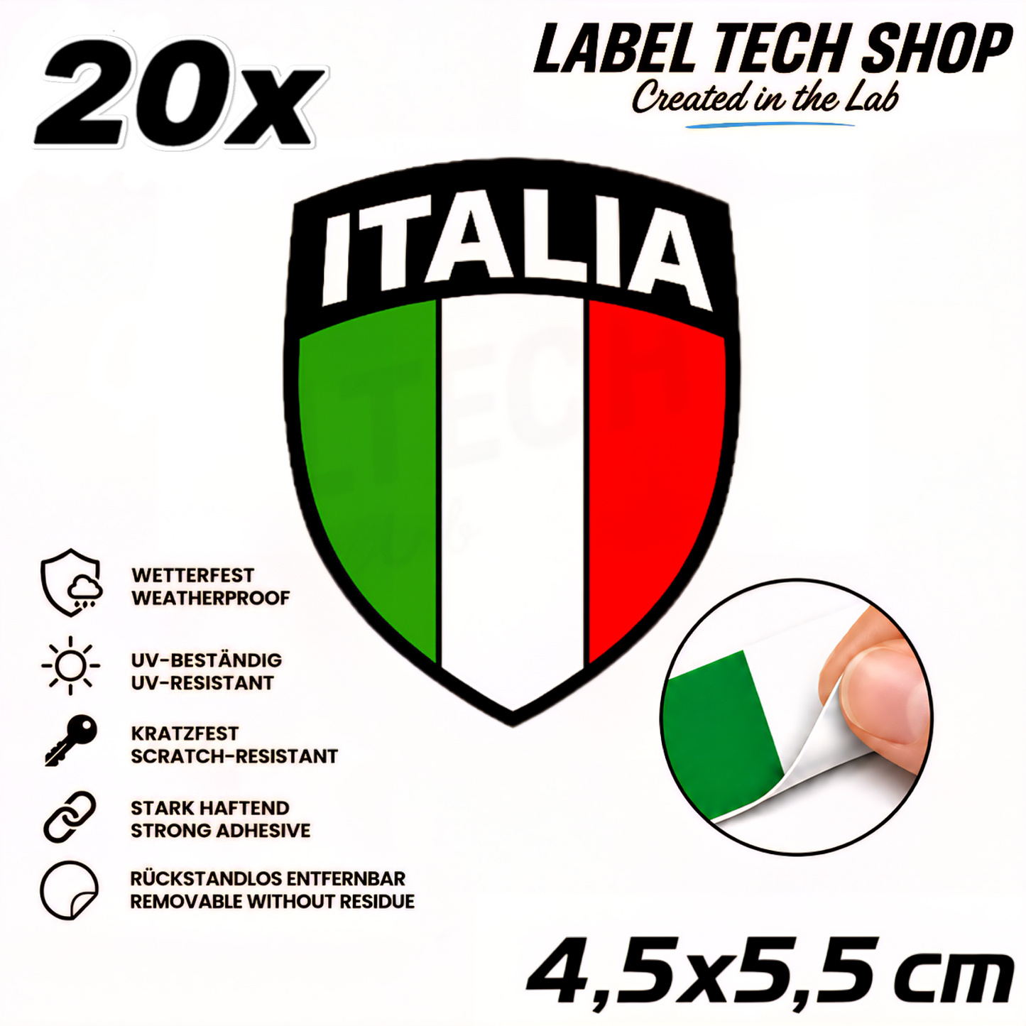 🇮🇹 Italien Aufkleber Wappen Italian Sticker Adesivo Italiano Bandiera Italiana Motorrad Auto Helm 4,5x5,5cm NR.107