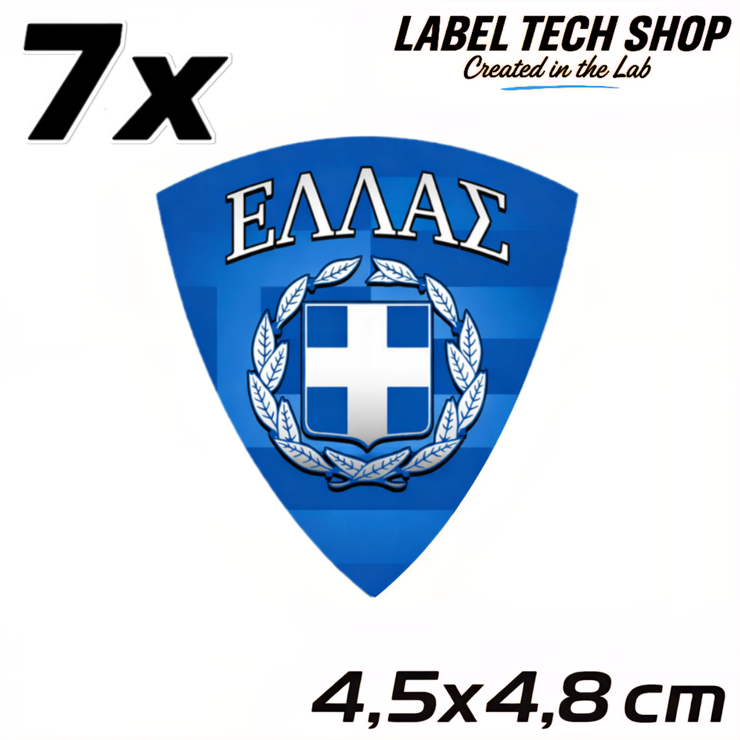 7x Griechenland Aufkleber 🇬🇷 Αυτοκόλλητο Ελλάδας Greek Sticker 4,5×4,8 cm (113)