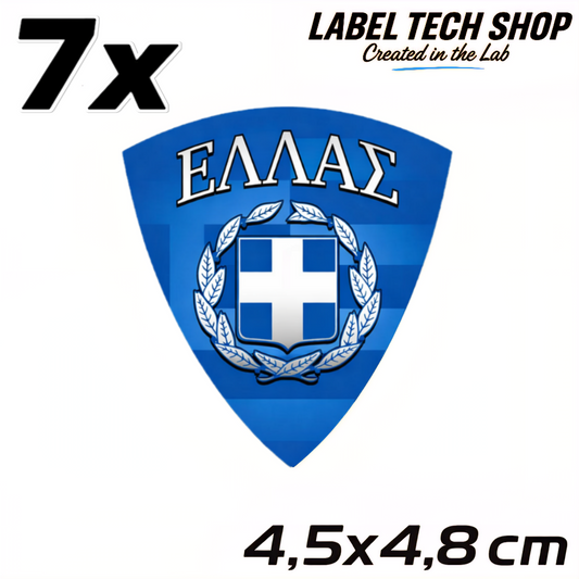 7x Griechenland Aufkleber 🇬🇷 Αυτοκόλλητο Ελλάδας Greek Sticker 4,5×4,8 cm (113)