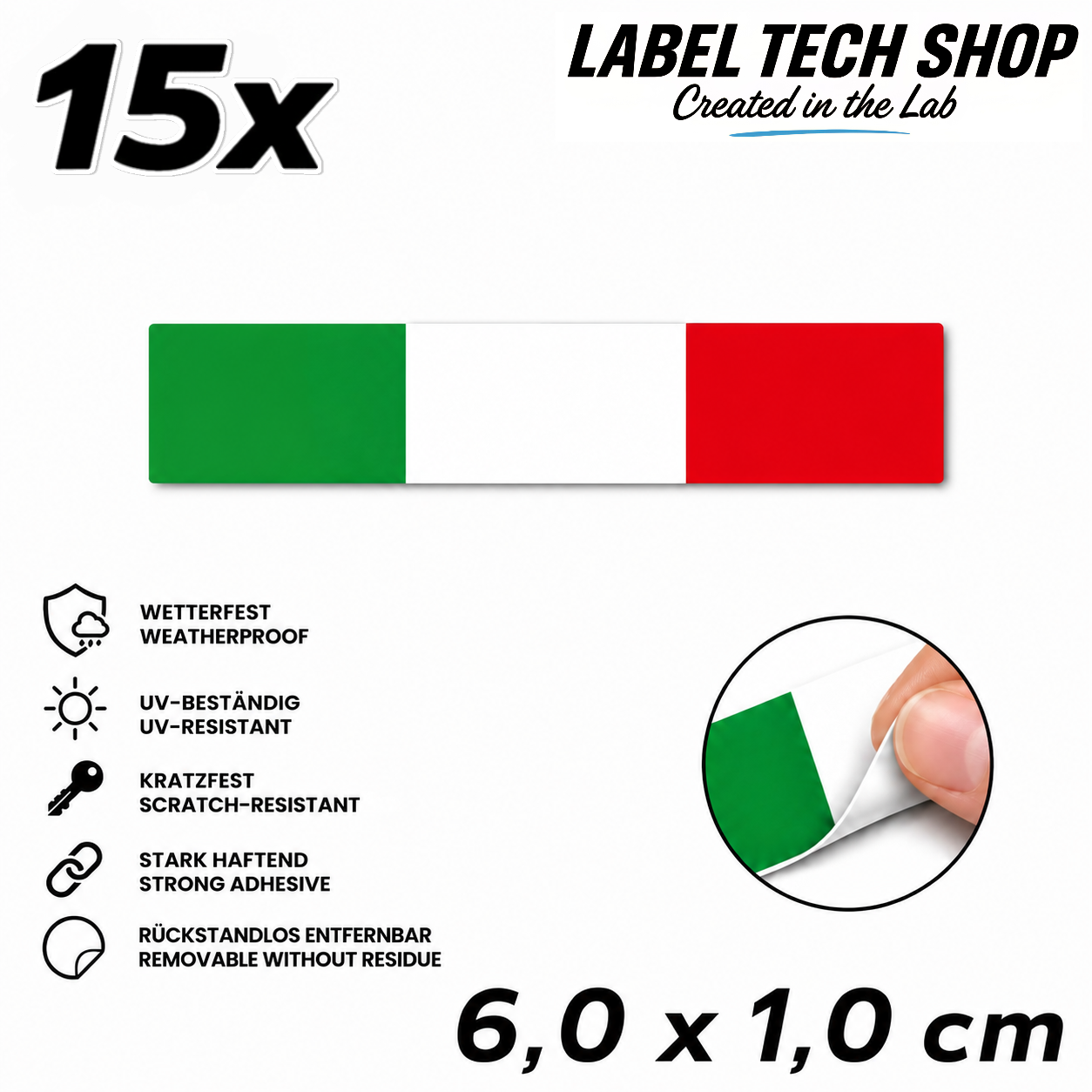 🇮🇹 Italy Sticker Italian Sticker Adesivo Italiano Italian Flag Motorcycle Car Helmet 6.0x1.0cm NR.036