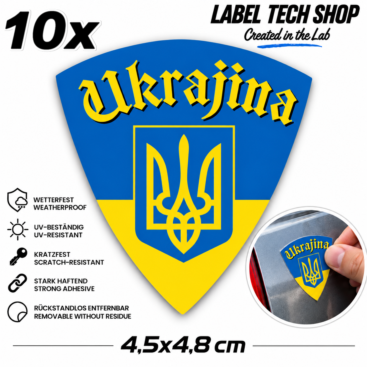 🇺🇦 Ukraine  Aufkleber Sticker Flagge Україна Наклейка  Wappen Emblem Auto 4,5x4,8cm Nr.012