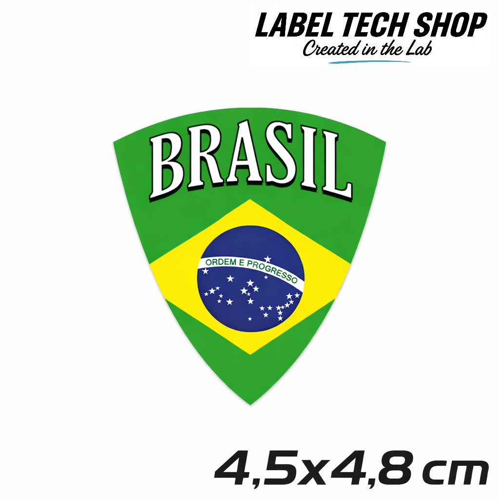 Brasilien Brasil Brazil Wappen Emblem Aufkleber Adesivo Sticker – Coat of Arms – Auto Laptop Helm – 4,5 × 4,8 cm (106)