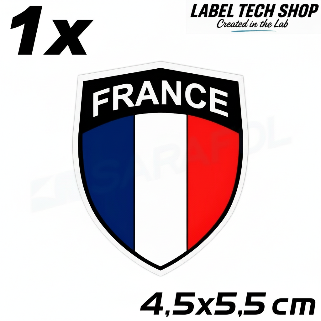 1x Frankreich Aufkleber France Francia Flagge Sticker 4,5x5,5cm (034)