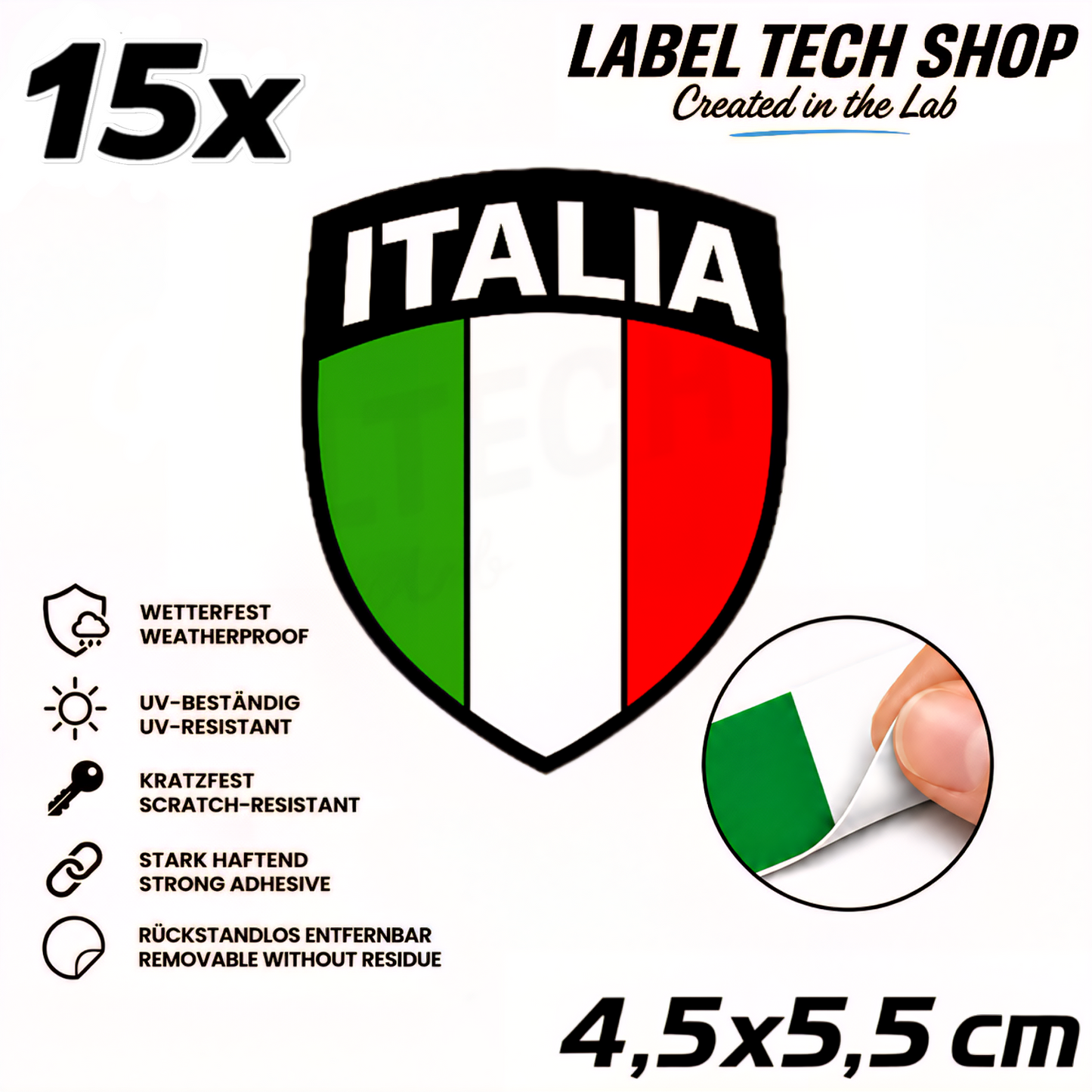 🇮🇹 Italien Aufkleber Wappen Italian Sticker Adesivo Italiano Bandiera Italiana Motorrad Auto Helm 4,5x5,5cm NR.107