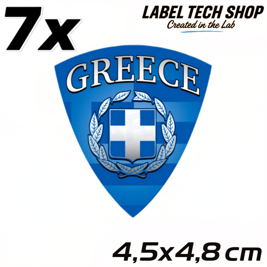 7x Griechenland Aufkleber 🇬🇷 Αυτοκόλλητο Ελλάδας Greece Sticker 4,5×4,8 cm (115)