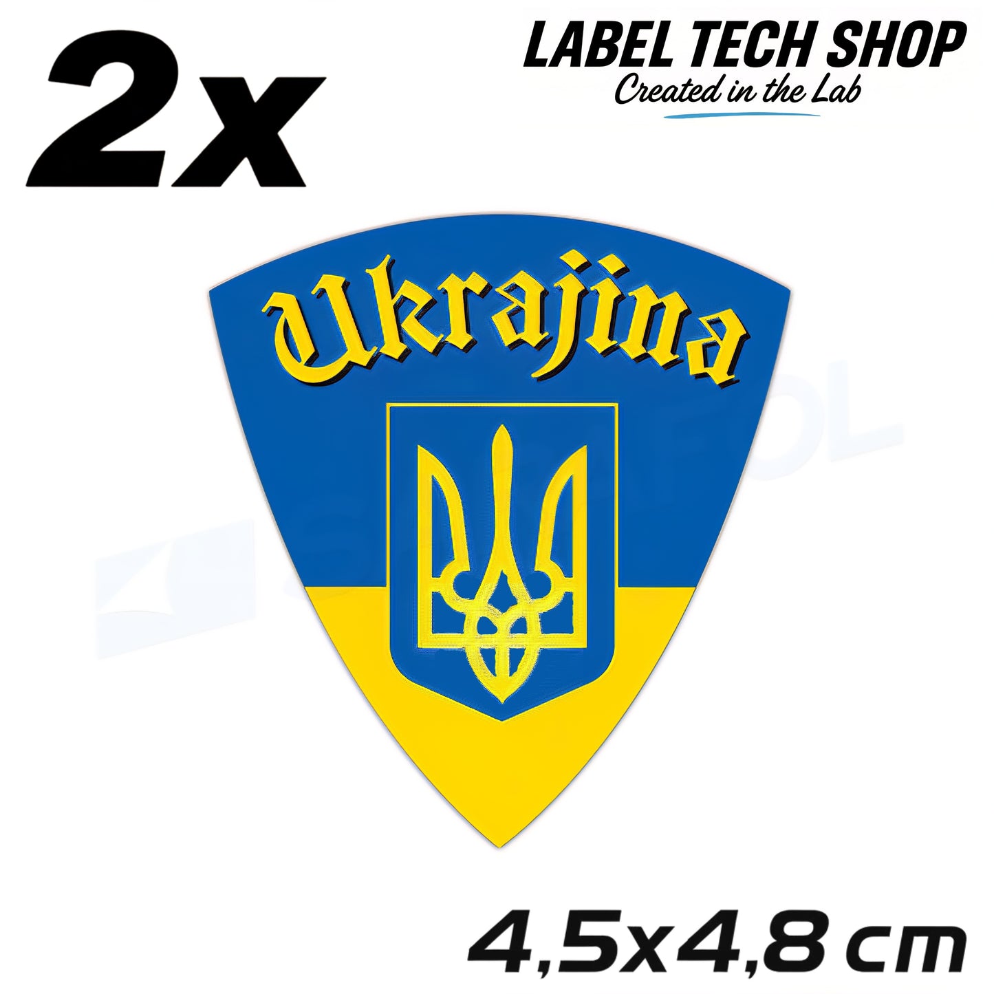 2x Ukraine Aufkleber 🇺🇦Ukraine Ukraijna Naklejka Sticker Flagge 4,5x4,8cm 012