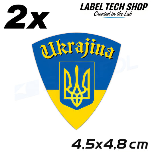 2x Ukraine Aufkleber 🇺🇦Ukraine Ukraijna Naklejka Sticker Flagge 4,5x4,8cm 012