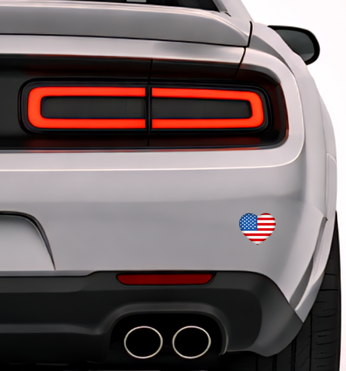 America Amerika Herz Aufkleber Sticker – USA Flag Heart Sticker – Auto Laptop Helm Geschenk – 5,0 × 4,5 cm (057)