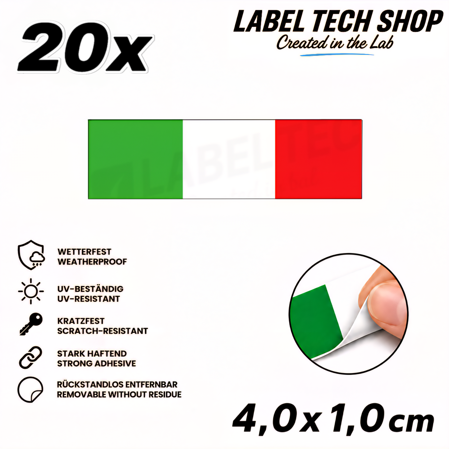 🇮🇹 Italian Sticker Italy Sticker Italian Decal Italian Flag Motorcycle Car Helmet 4.0x1.0cm NO.097