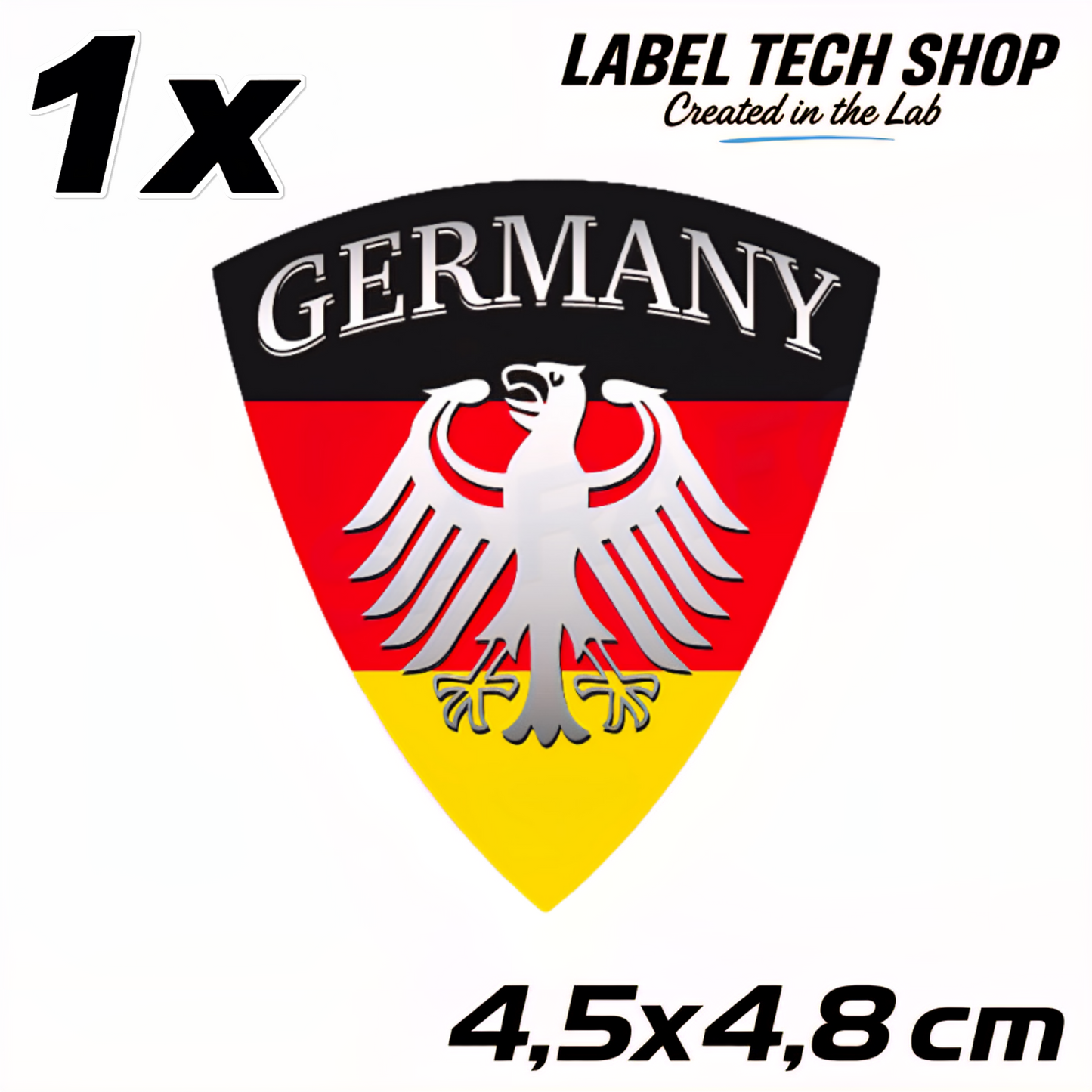 Germany Emblem Aufkleber 4,5 x 4,8 cm – Deutschland Adler Wappen Sticker (116)