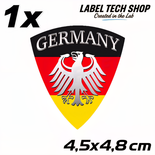 Germany Emblem Aufkleber 4,5 x 4,8 cm – Deutschland Adler Wappen Sticker (116)