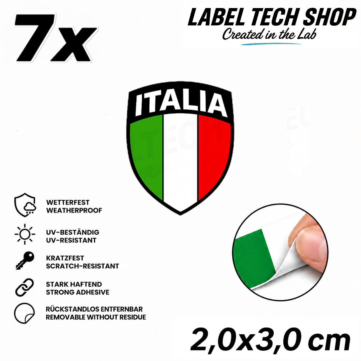 🇮🇹 Italy Sticker Coat of Arms Italian Sticker Adesivo Italiano Bandiera Italiana Motorcycle Car Helmet 2.0x3.0cm NO.099