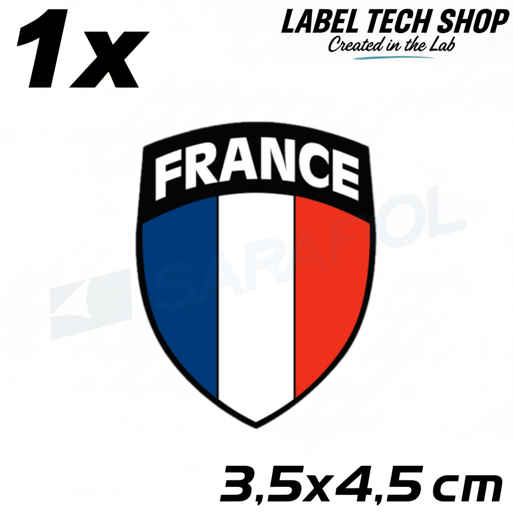 1x Frankreich Aufkleber France Francia Flagge Sticker 3,5x4,5cm (042)