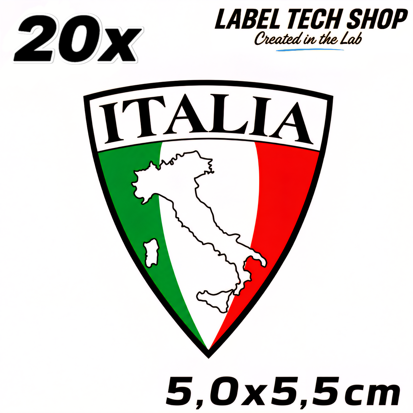 🇮🇹 Italy Italia Italy Emblem Coat of Arms Decal Sticker Car Motorcycle Helmet Laptop Flag 5.0x5.5cm