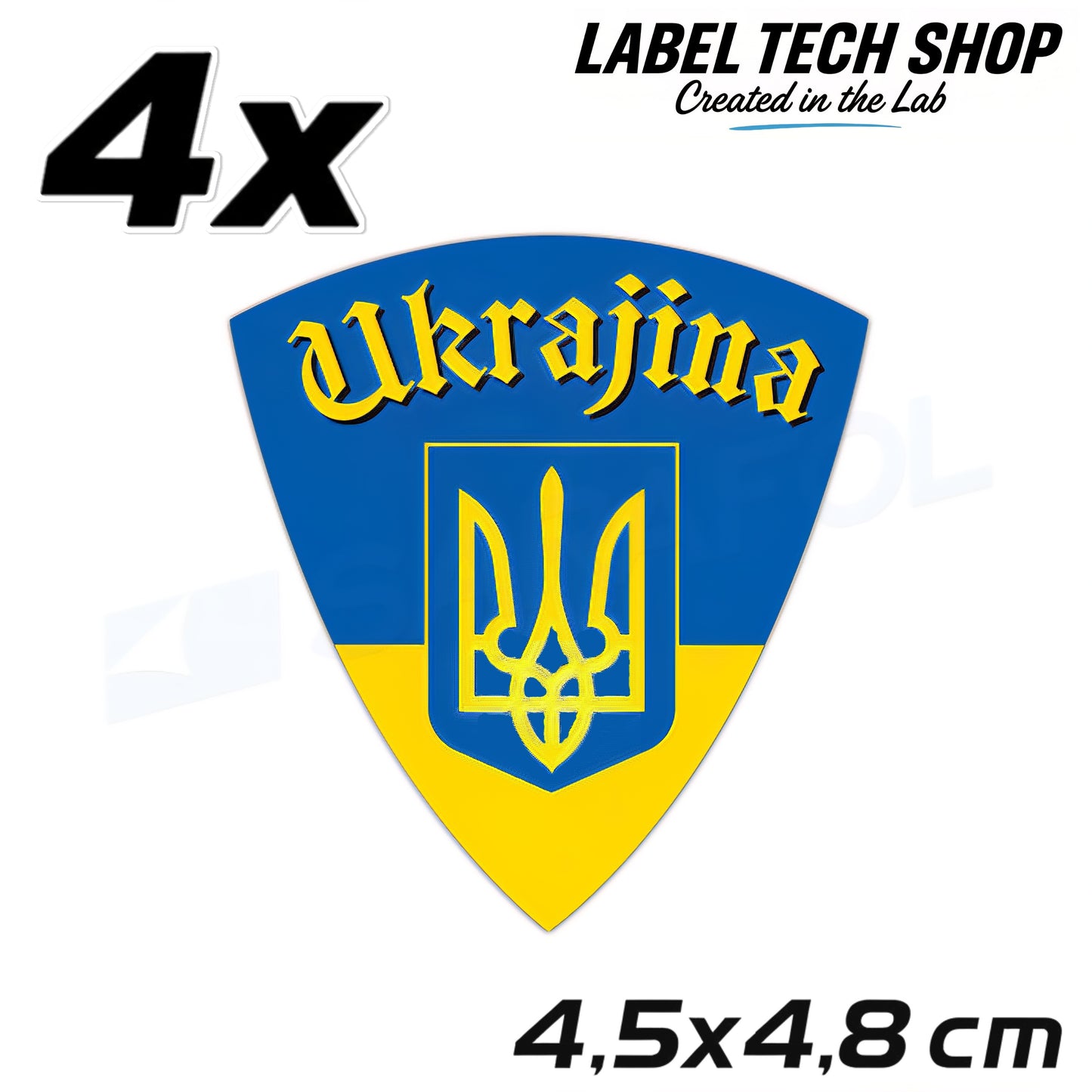 4x Ukraine Aufkleber 🇺🇦Ukraine Ukraijna Naklejka Sticker Flagge 4,5x4,8cm 012