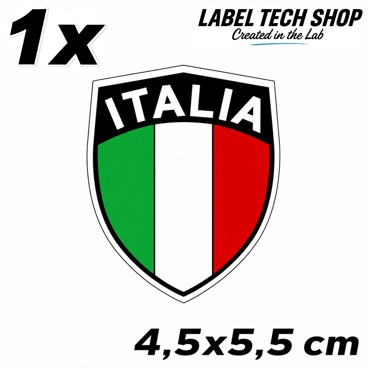 🇮🇹 Italy Italia Italy Coat of Arms Flag Adhesive Sticker Decal Car Motorcycle Helmet Laptop 4.5x5.5cm NO.032