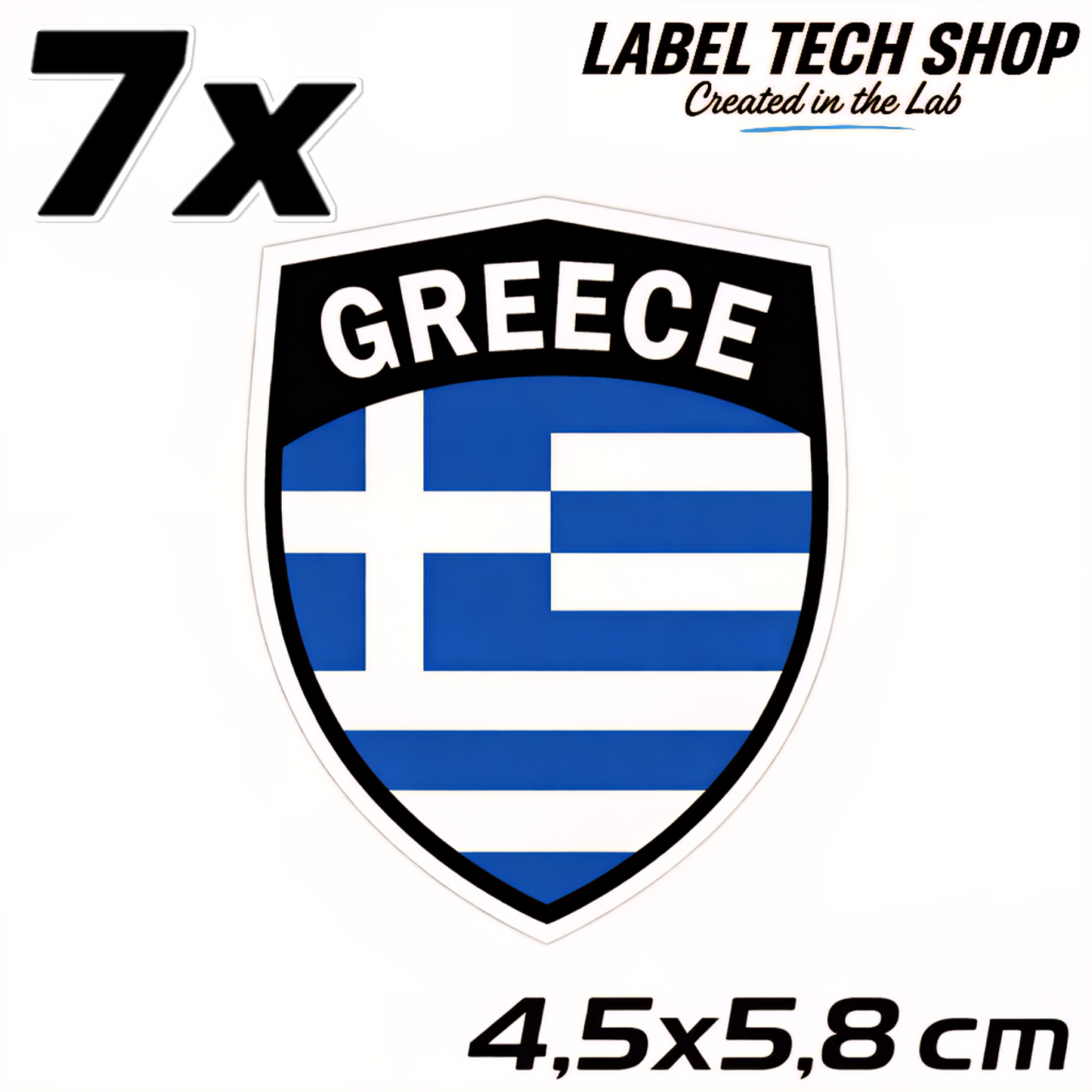 7x Griechenland Aufkleber 🇬🇷 Αυτοκόλλητο Ελλάδας Greek Sticker 4,5×5,8 cm (111)