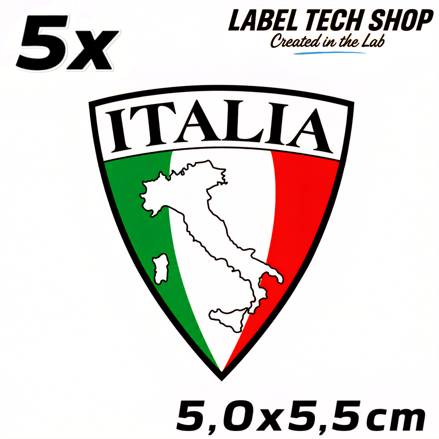 🇮🇹 Italy Italia Italy Emblem Coat of Arms Decal Sticker Car Motorcycle Helmet Laptop Flag 5.0x5.5cm