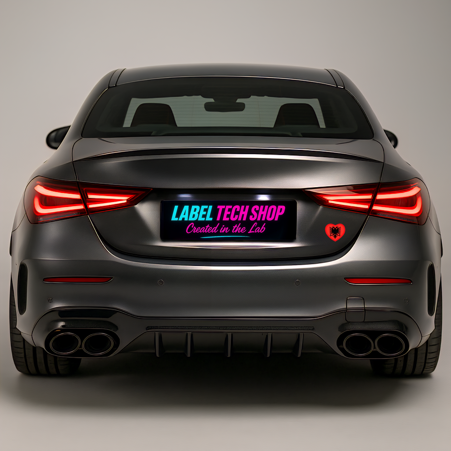 10x Albania Shqiponja Herz Sticker – Albanien Flagge Heart Aufkleber 4,5x5,5cm (005)