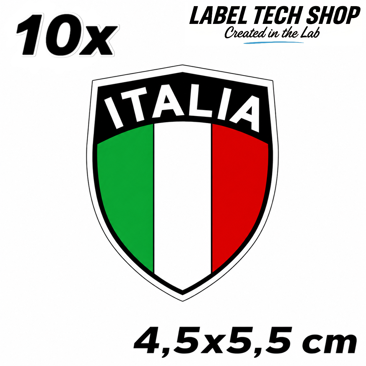 🇮🇹 Italy Italia Italy Coat of Arms Flag Adhesive Sticker Decal Car Motorcycle Helmet Laptop 4.5x5.5cm NO.032