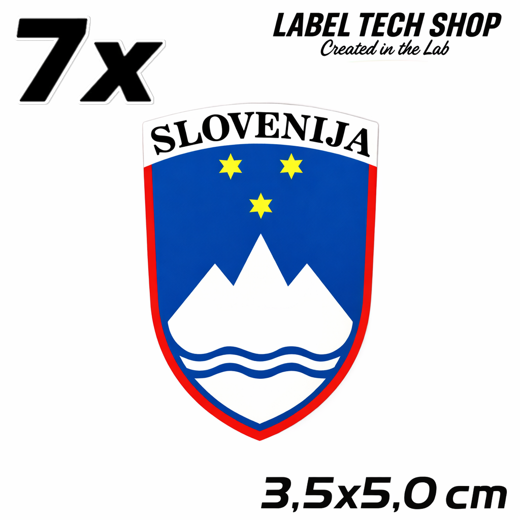 Slowenien Slovenija Nalepka Emblem Aufkleber Sticker 3,5 x 5,0 cm – Wappen Slovenia (009)