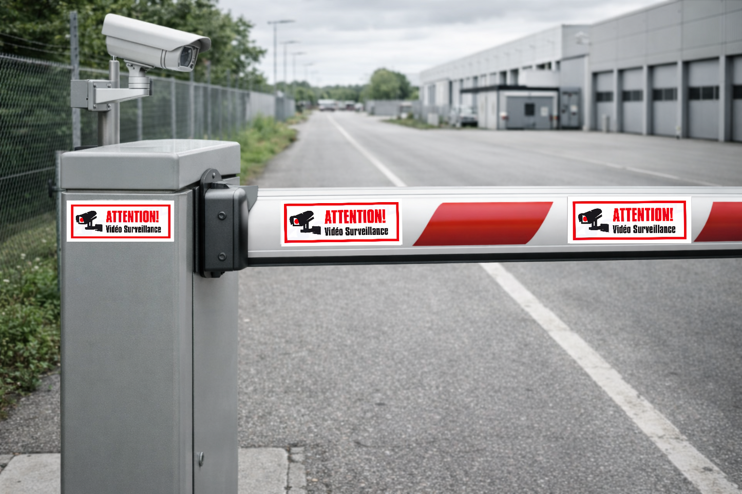 Autocollant Vidéo Surveillance – Attention Caméra Sécurité – Sticker Surveillance – 13,0 × 5,0 cm (125)