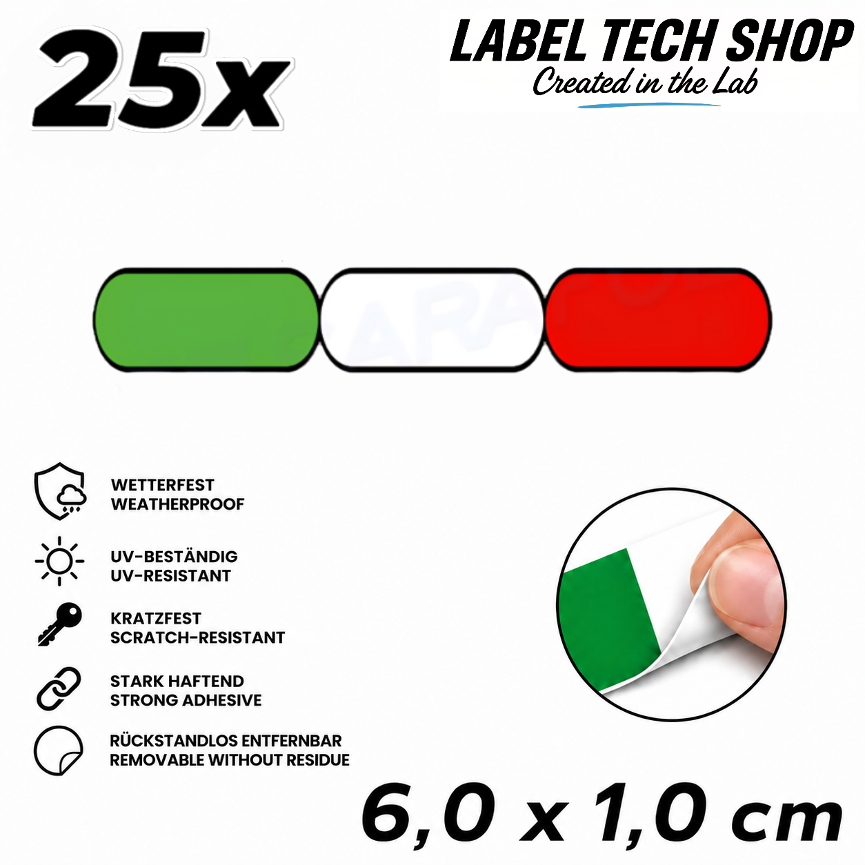🇮🇹 Italy Stickers Italian Sticker Adesivo Italiano Italian Flag Motorcycle Car Helmet 6.0x1.0cm NO.037