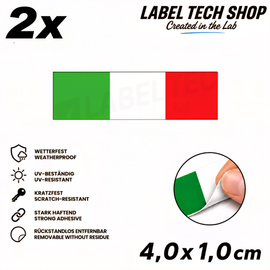 🇮🇹 Italian Sticker Italien Aufkleber Adesivo Italiano Bandiera Italiana Motorrad Auto Helm 4,0x1,0cm NR.097