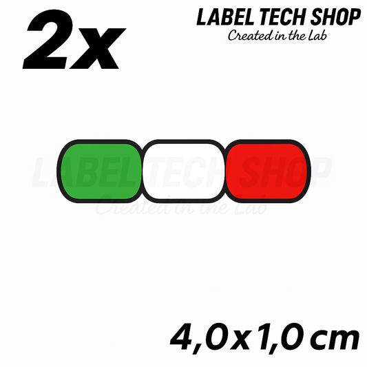 2x Italien Aufkleber Flagge 4×1cm Flagge Italien Adesivo Sticker 096