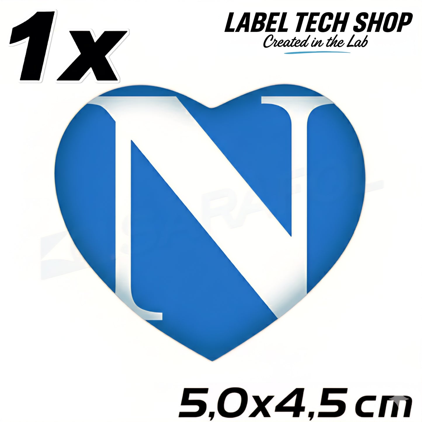 1x Napoli Herz Aufkleber Neapel Naples Cuore Heart Adesivo Sticker 5,0x4,5cm