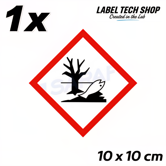 GHS09 Umweltgefährlich Etikett Chemie  Industrie Kennzeichnung CLP Norm Arbeitssicherheit