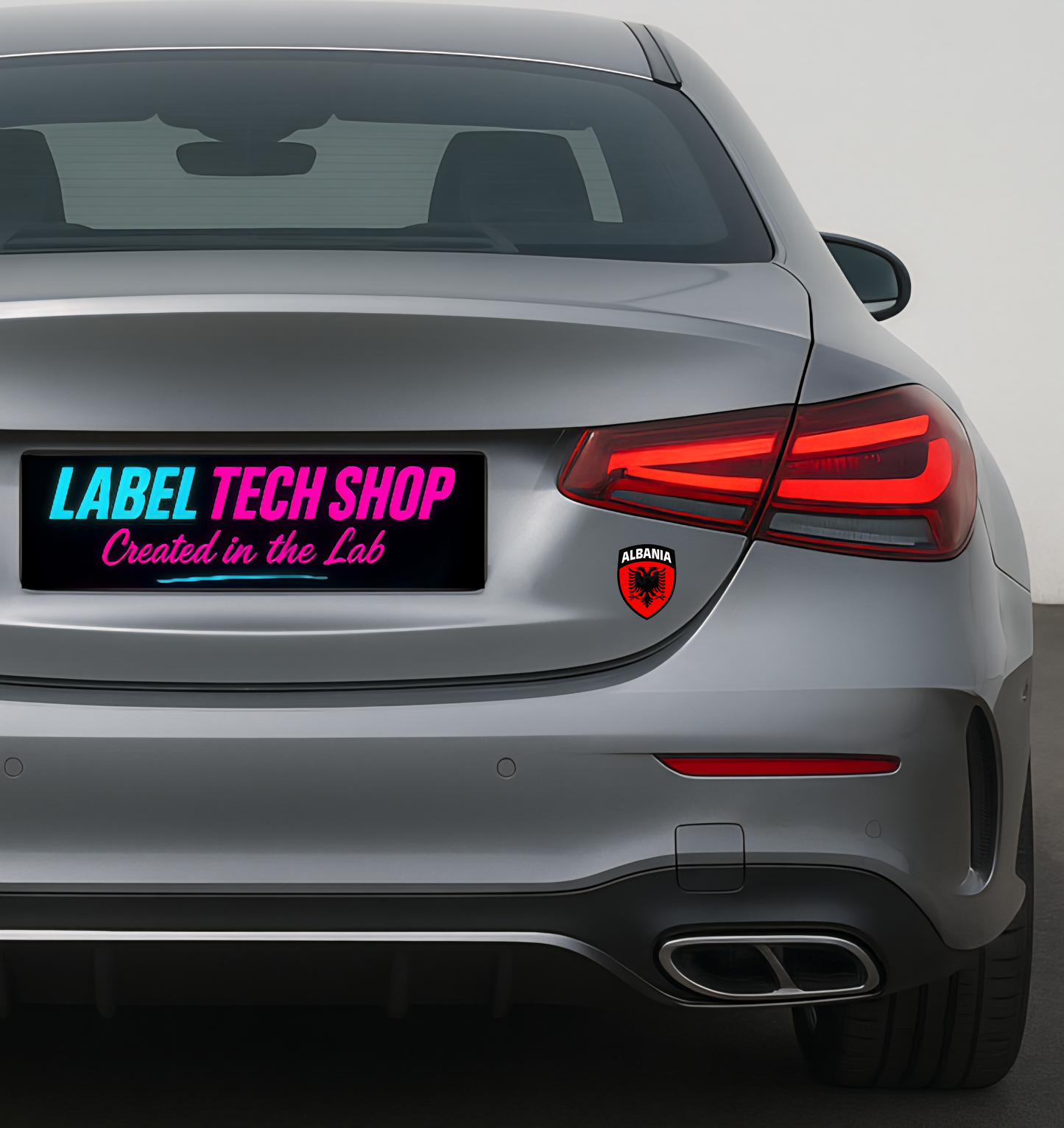 2x Albanien Aufkleber Shqipëria Shqiponja  – Albania Flagge Emblem Wappen Sticker 4,5x5,5cm (100)