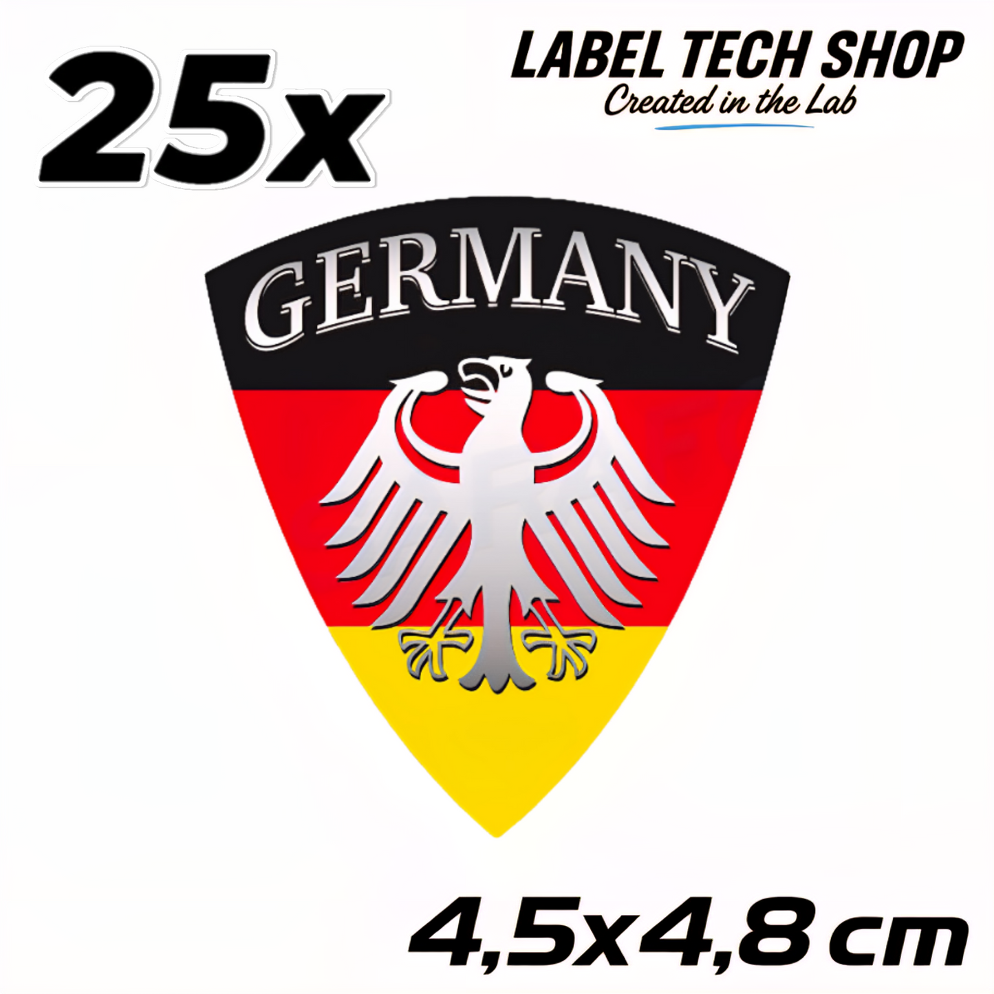 Germany Emblem Aufkleber 4,5 x 4,8 cm – Deutschland Adler Wappen Sticker (116)