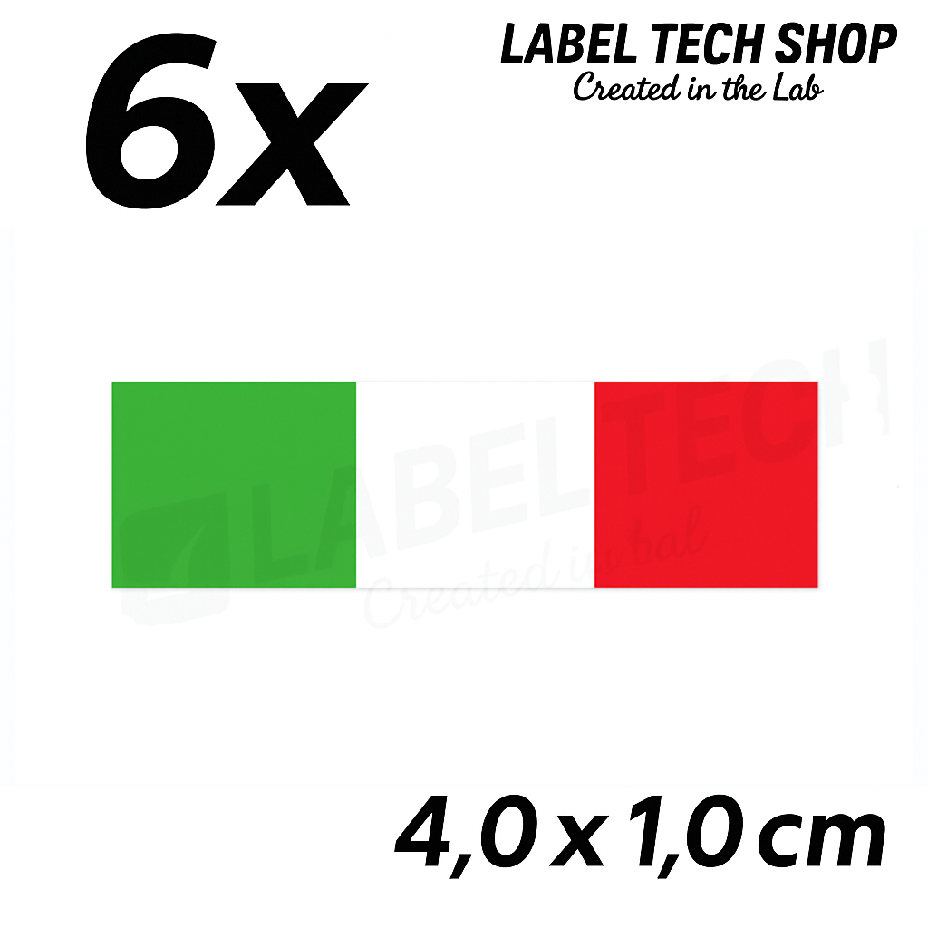 6x Italien Aufkleber Flagge 4×1cm Flagge Adesivo Italiano Sticker 097