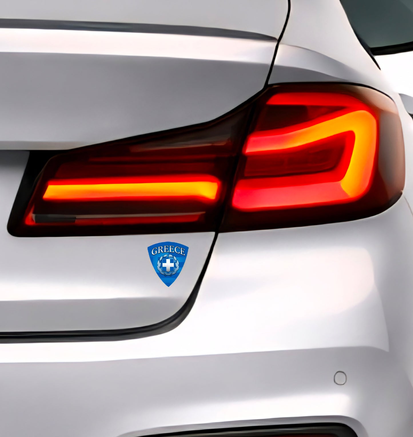 🇬🇷 Greece Sticker Αυτοκόλλητο Ελλάδας Greece Sticker Flag Flagge Wappen Emblem Auto Helm 4,5x4,8cm NR.115