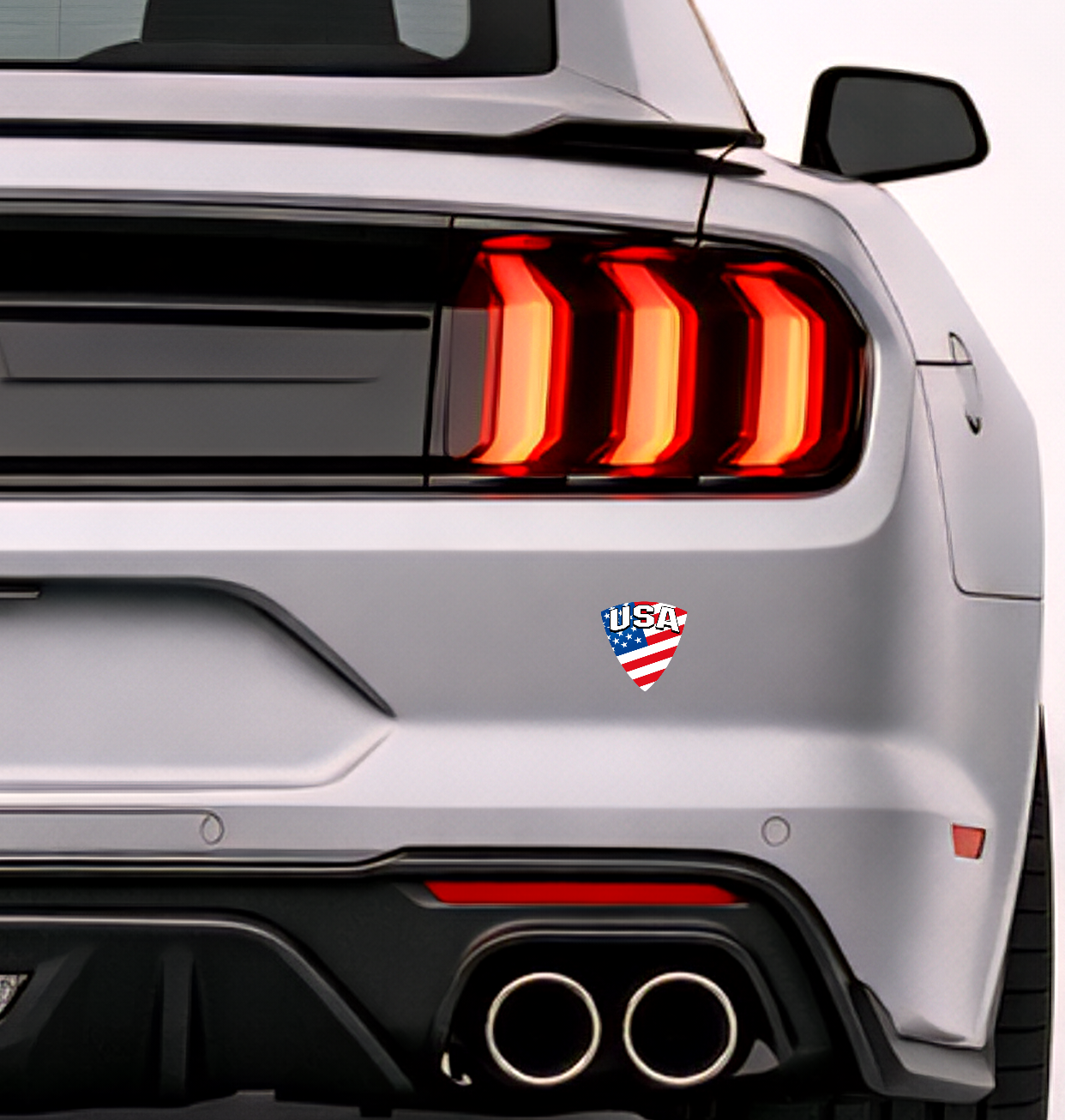 America Amerika Aufkleber Sticker – USA Flag Flagge Wappen Emblem – Auto Laptop Helm Geschenk – 4,5 × 4,8 cm (118)