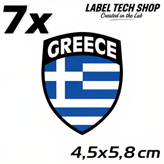 7x Griechenland Aufkleber 🇬🇷 Αυτοκόλλητο Ελλάδας Greek Sticker 4,5×5,8 cm (109)