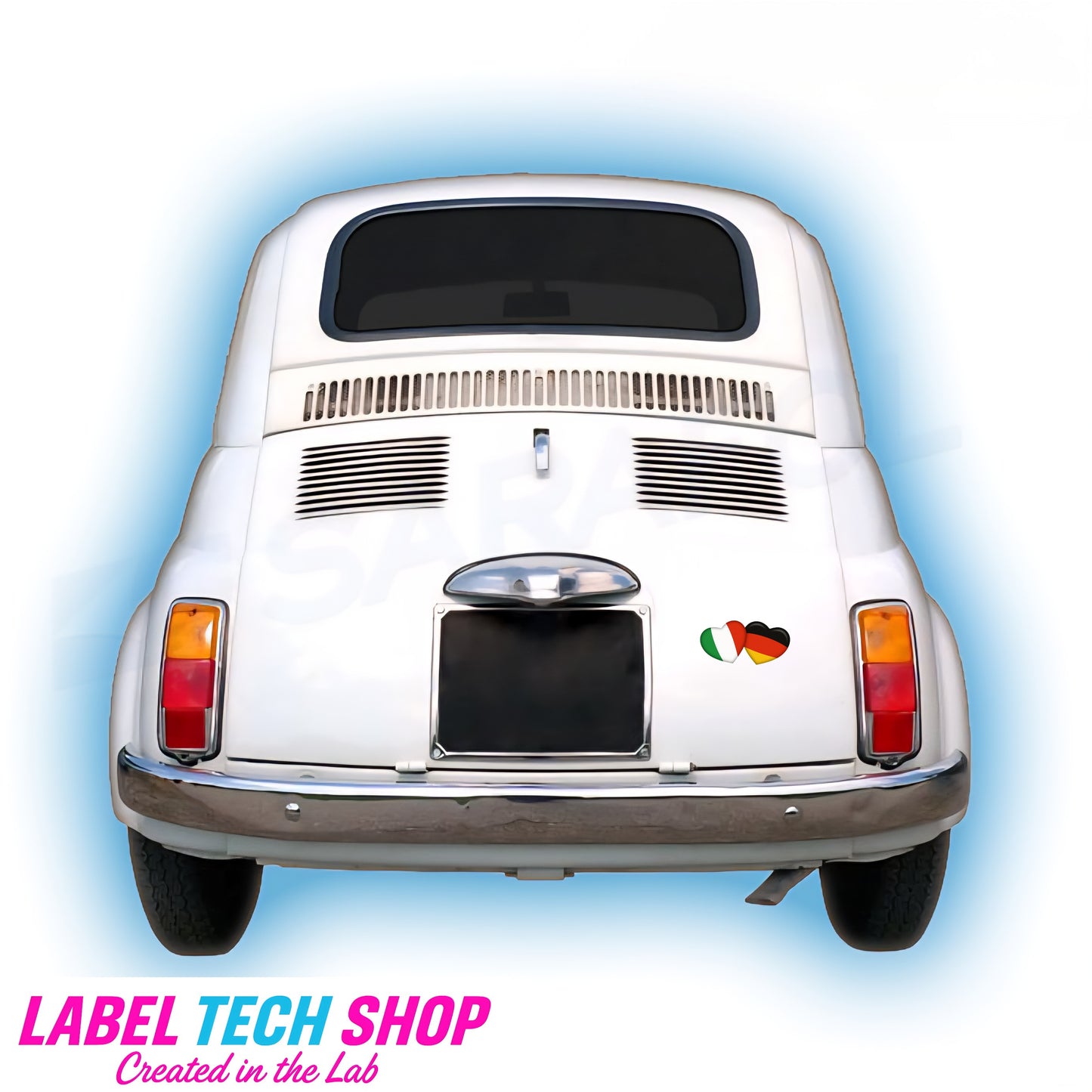 1x Italien & 1x Deutschland Aufkleber Herz 9×4,5cm Flagge Italien Adesivo Cuore Sticker 062