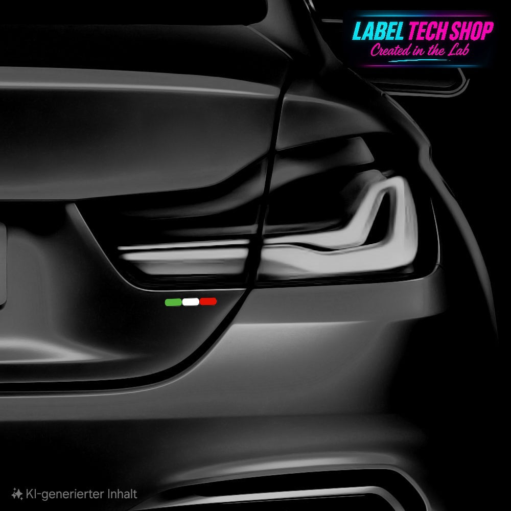 8x Italia/Italien Aufkleber Flagge 6×1 cm Italien Streifen Adesivo Sticker 037