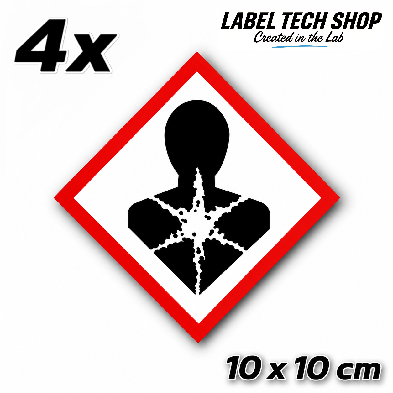 GHS08 Health Hazard Sticker Hazardous Material Label according to CLP / GHS Occupational Safety