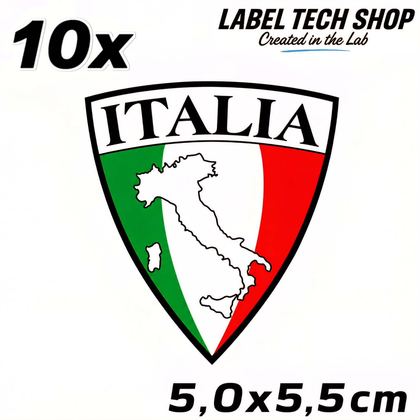 🇮🇹 Italy Italia Italy Emblem Coat of Arms Decal Sticker Car Motorcycle Helmet Laptop Flag 5.0x5.5cm