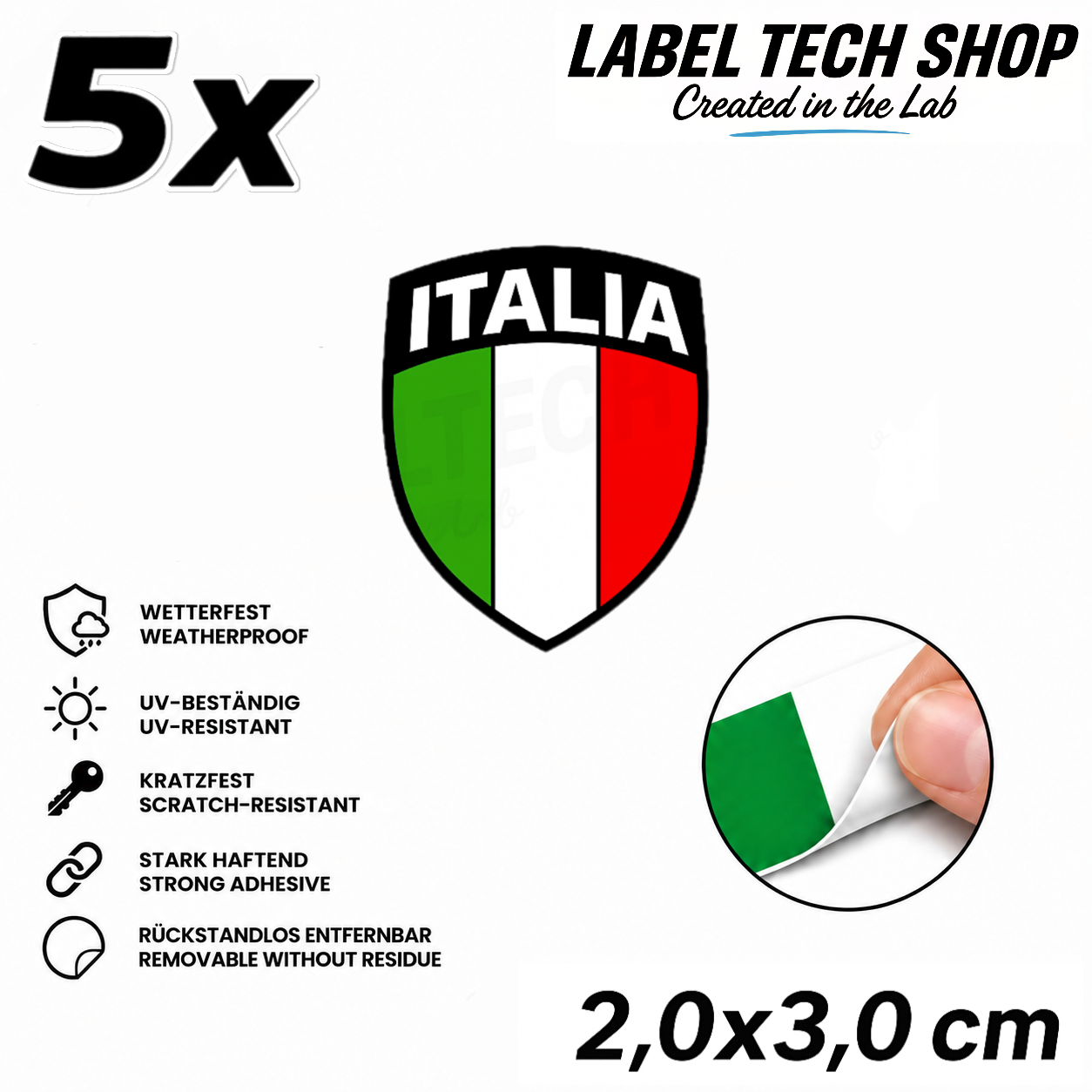 🇮🇹 Italy Sticker Coat of Arms Italian Sticker Adesivo Italiano Bandiera Italiana Motorcycle Car Helmet 2.0x3.0cm NO.099