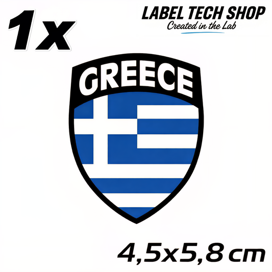 1x Griechenland Aufkleber 🇬🇷 Αυτοκόλλητο Ελλάδας Greek Sticker 4,5×5,8 cm (109)