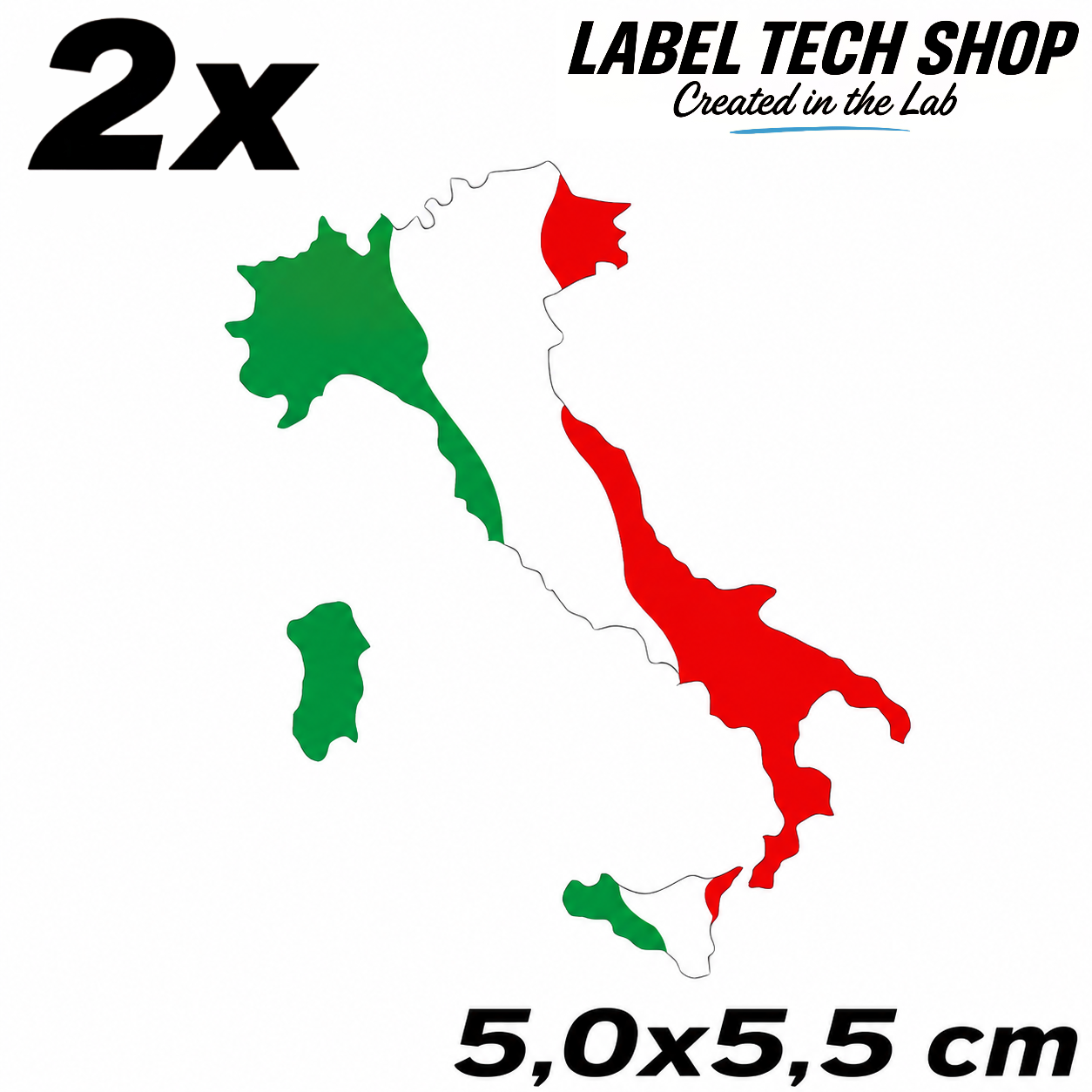 🇮🇹 Italy Italia Italy Boot Flag Sticker Decal Car Motorcycle Helmet Laptop 5.0x5.5cm
