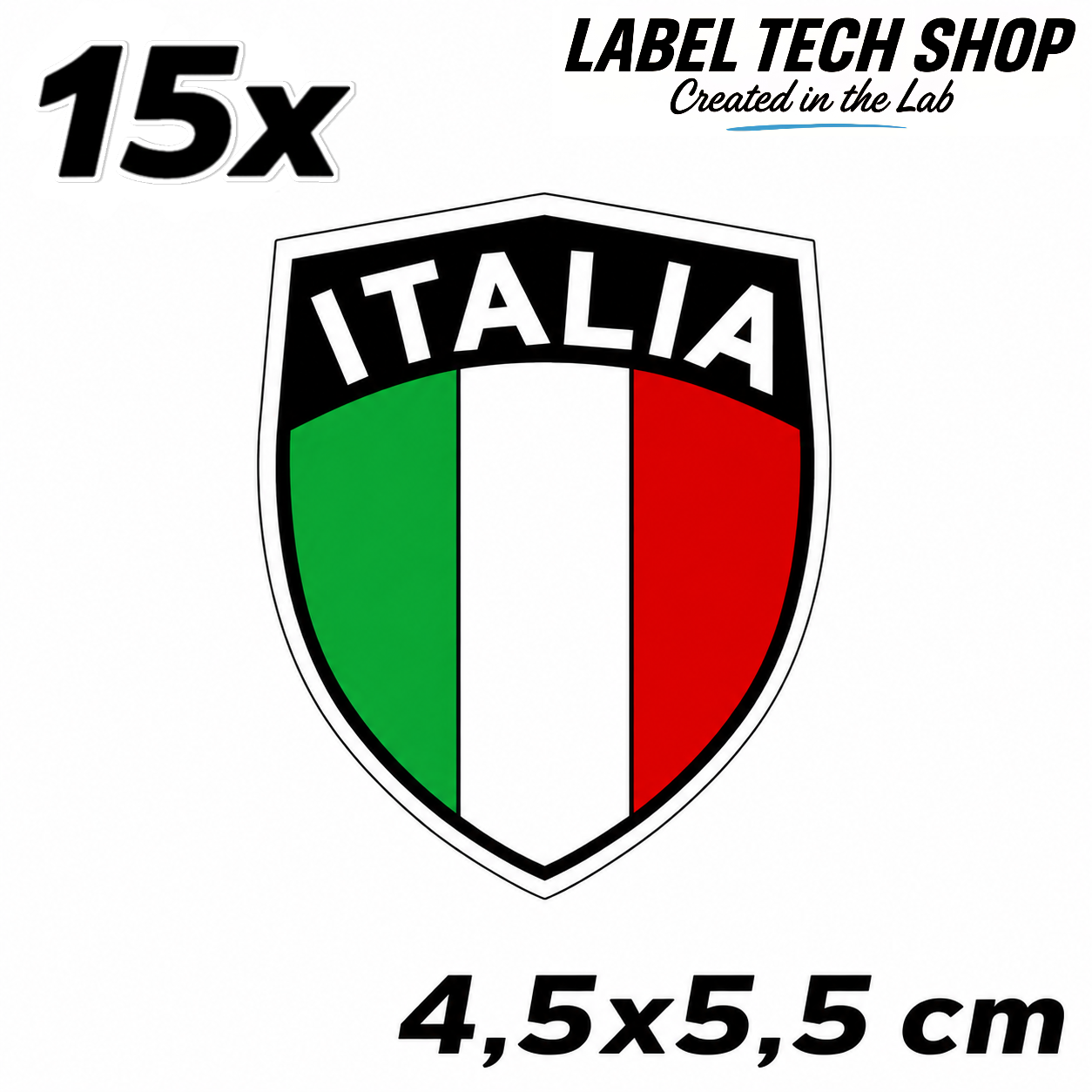 🇮🇹 Italy Italia Italy Coat of Arms Flag Adhesive Sticker Decal Car Motorcycle Helmet Laptop 4.5x5.5cm NO.032